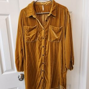 Free people lux velvet mini dress